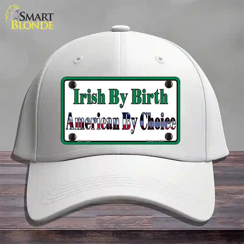 Irish By Birth Novelty License Plate Hat Cotton / White