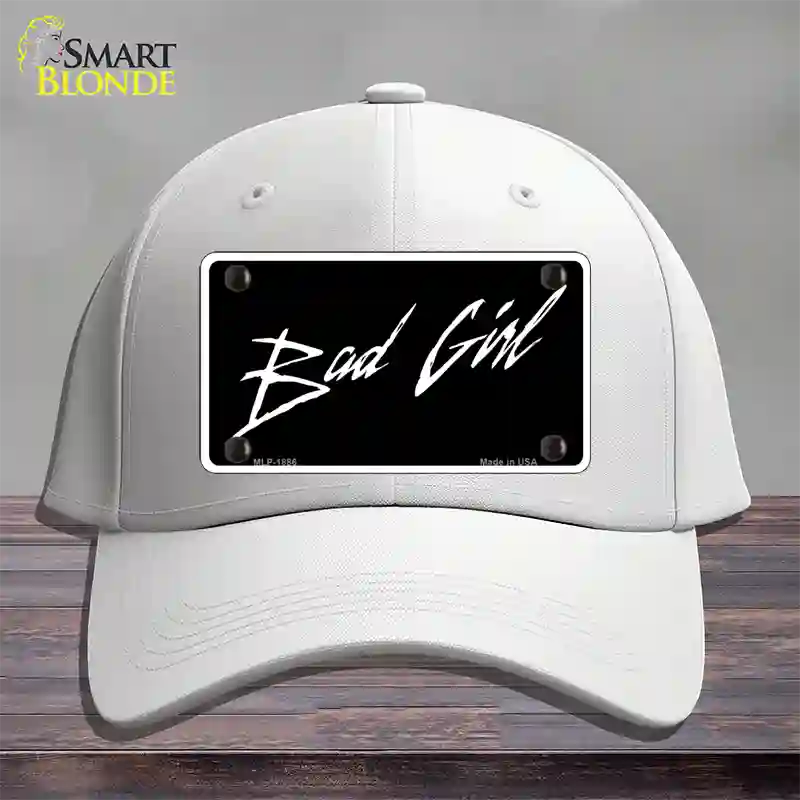 Bad Girl Novelty License Plate Hat Cotton / White