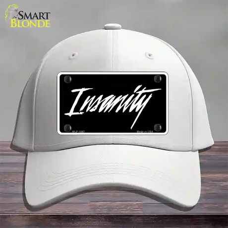 Insanity Novelty License Plate Hat Cotton / White