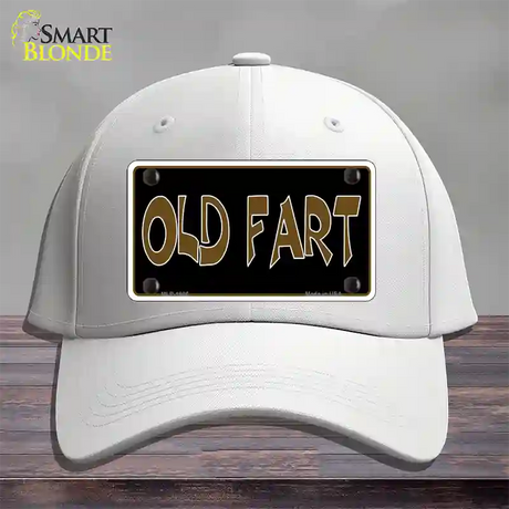 Old Fart Novelty License Plate Hat Cotton / White