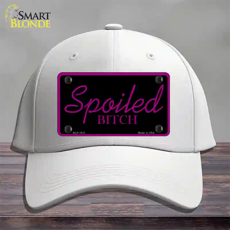 Spoiled Bitch Novelty License Plate Hat Cotton / White