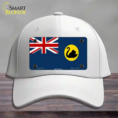 West Australia Flag Novelty License Plate Hat Cotton / White