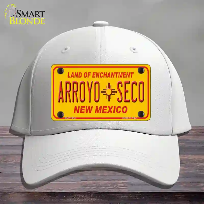 Arroyo Seco Yellow New Mexico Novelty License Plate Hat Cotton / White