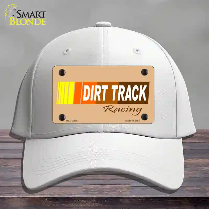 Dirt Track Racing Novelty License Plate Hat Cotton / White