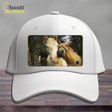 Horses Sweet On Each Other Novelty License Plate Hat Cotton / White