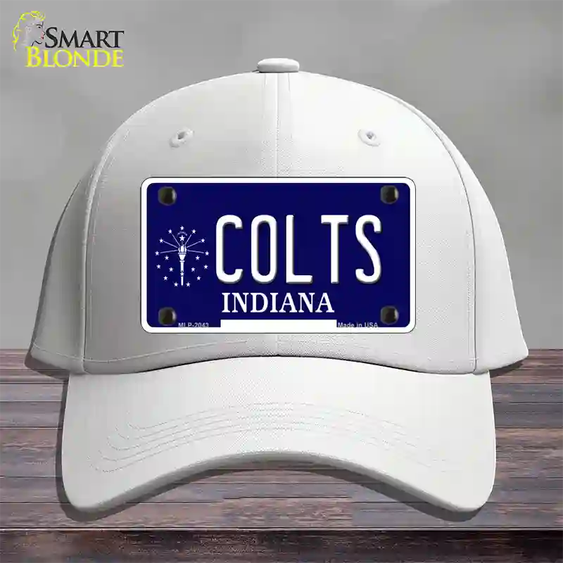 Colts Indiana State Novelty License Plate Hat Cotton / White