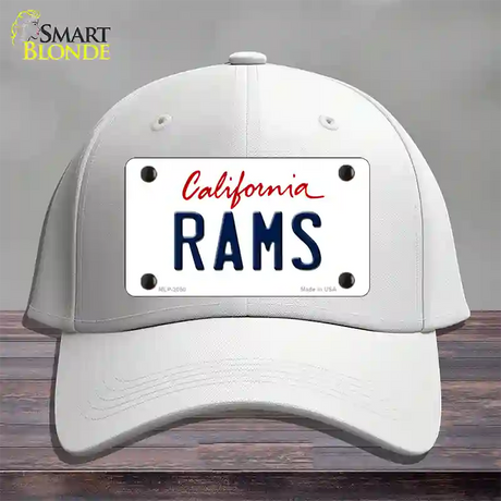 Rams California State Novelty License Plate Hat Cotton / White