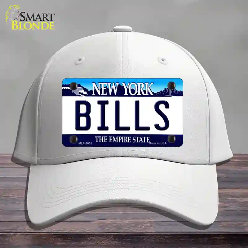 Bills New York State Novelty License Plate Hat Cotton / White