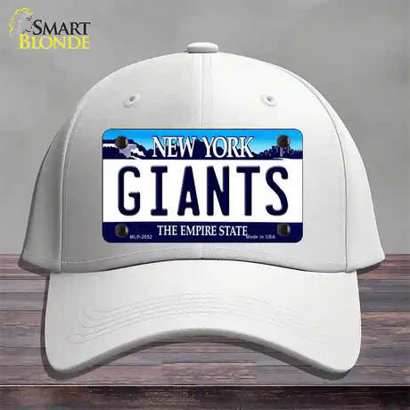 Giants New York State Novelty License Plate Hat Cotton / White