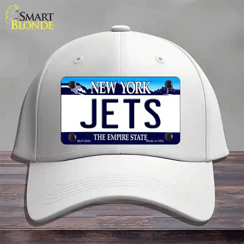 Jets New York State Novelty License Plate Hat Cotton / White