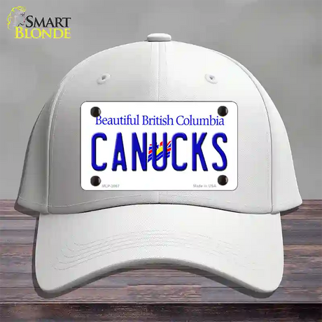 Canucks British Columbia Canada Province Novelty License Plate Hat Cotton / White