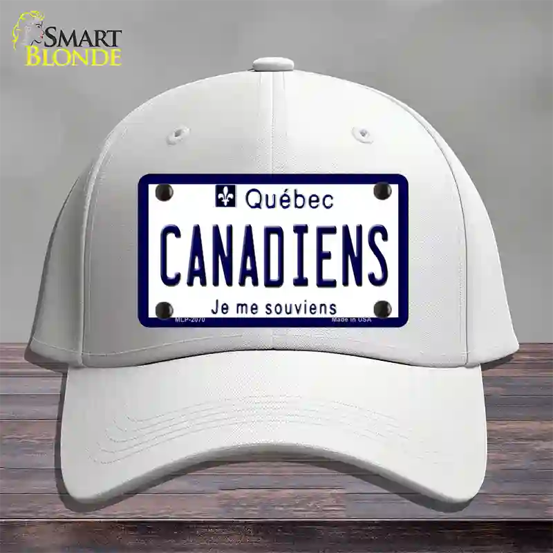 Canadiens Quebec Canada Province Novelty License Plate Hat Cotton / White