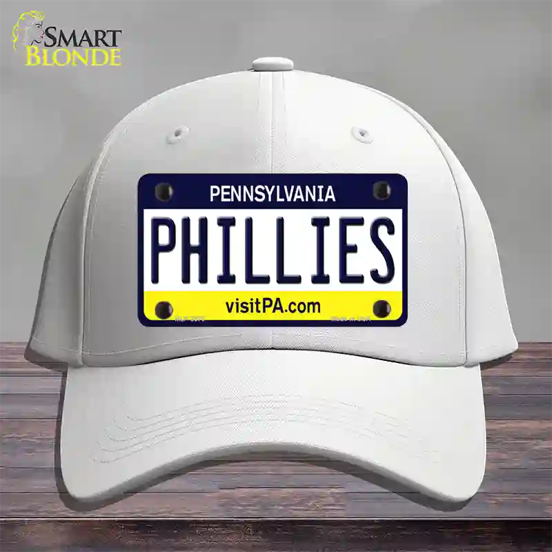 Phillies Pennsylvania State Novelty License Plate Hat Cotton / White