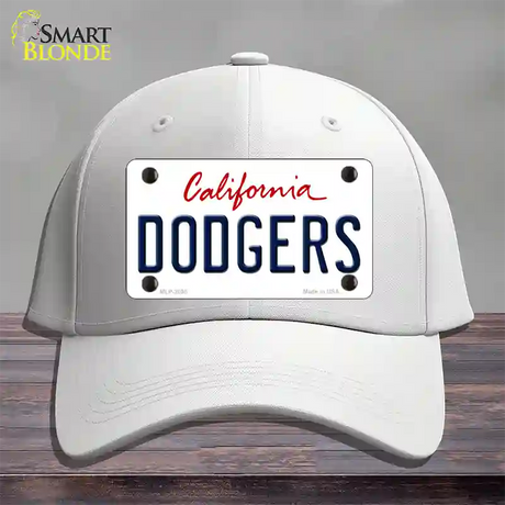 Dodgers California State Novelty License Plate Hat Cotton / White