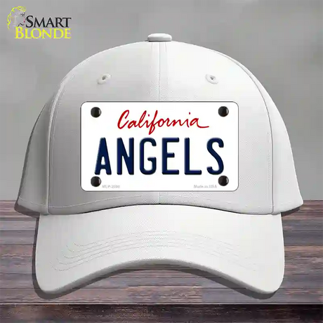 Angels California State Novelty License Plate Hat Cotton / White