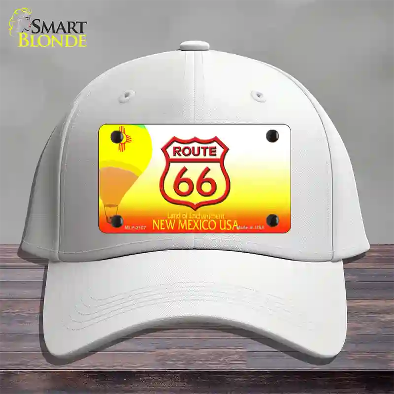 Route 66 Shield New Mexico Novelty License Plate Hat Cotton / White