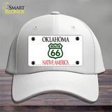 Route 66 Shield Oklahoma Novelty License Plate Hat Cotton / White