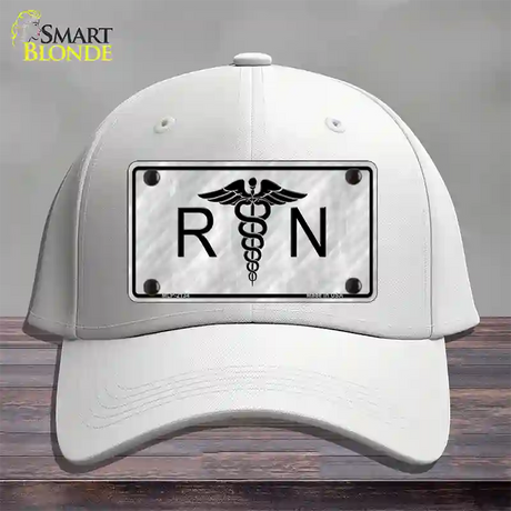 RN Novelty License Plate Hat Cotton / White