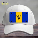 Barbados Flag Novelty License Plate Hat Cotton / White