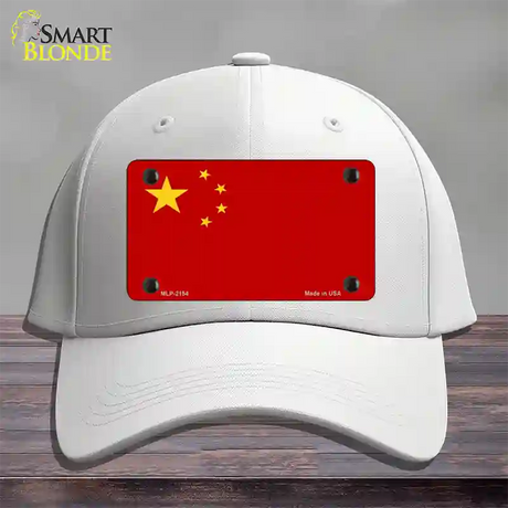 China Flag Novelty License Plate Hat Cotton / White