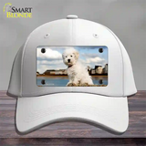 Bichon Frise Dog Novelty License Plate Hat Cotton / White