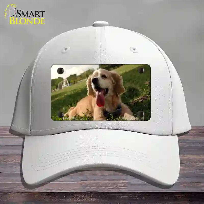 Cocker Spaniel Dog Novelty License Plate Hat Cotton / White