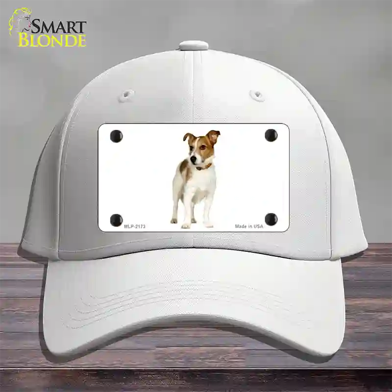 Jack Russell Terrier Dog Novelty License Plate Hat Cotton / White