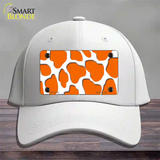 Orange White Giraffe Novelty License Plate Hat Cotton / White