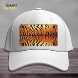 Tiger Pattern Novelty License Plate Hat Cotton / White