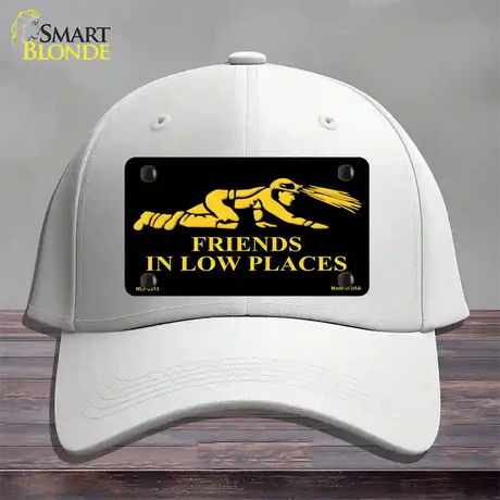 Miners Friends In Low Places Novelty License Plate Hat Cotton / White