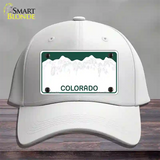 Colorado Green State Blank Novelty License Plate Hat Cotton / White