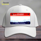 Idaho State Blank Novelty License Plate Hat Cotton / White