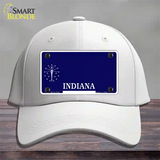 Indiana State Blank Novelty License Plate Hat Cotton / White