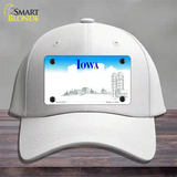 Iowa State Blank Novelty License Plate Hat Cotton / White