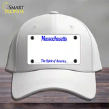 Massachusetts State Blank Novelty License Plate Hat Cotton / White