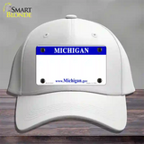 Michigan State Blank Novelty License Plate Hat Cotton / White