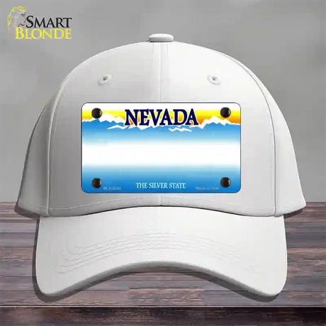 Nevada State Blank Novelty License Plate Hat Cotton / White