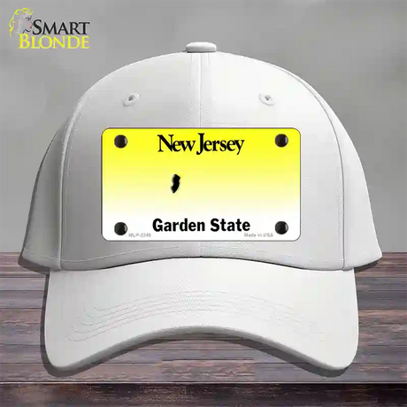 New Jersey State Blank Novelty License Plate Hat Cotton / White