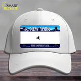 New York State State Blank Novelty License Plate Hat Cotton / White