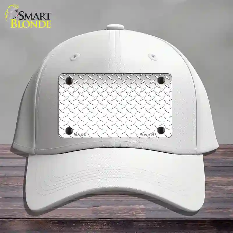 Diamond White Novelty License Plate Hat Cotton / White