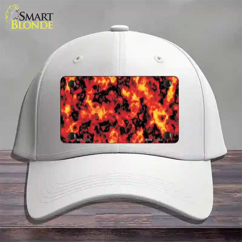 Fire Explosion Novelty License Plate Hat Cotton / White