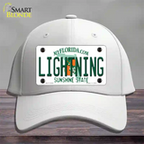 Lightning Florida State Novelty License Plate Hat Cotton / White