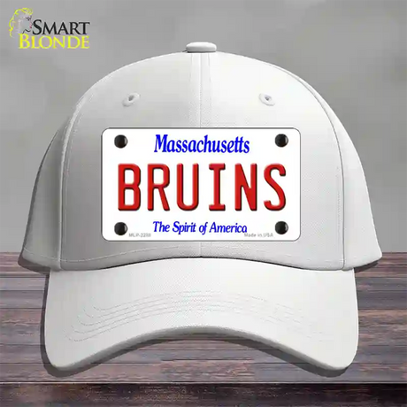 Bruins Massachusetts State Novelty License Plate Hat Cotton / White