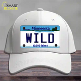 Wild Minnesota State Novelty License Plate Hat Cotton / White