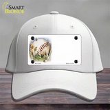 Baseball Offset Novelty License Plate Hat Cotton / White