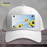 Sunflowers Novelty License Plate Hat Cotton / White