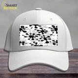 Splatter Black White Novelty License Plate Hat Cotton / White