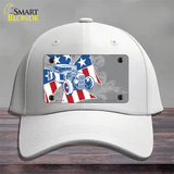 Retro Rod Offset Novelty License Plate Hat Cotton / White