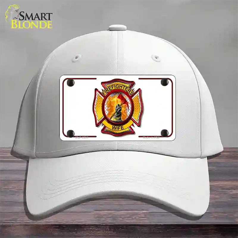 Firefighters Wife Novelty License Plate Hat Cotton / White