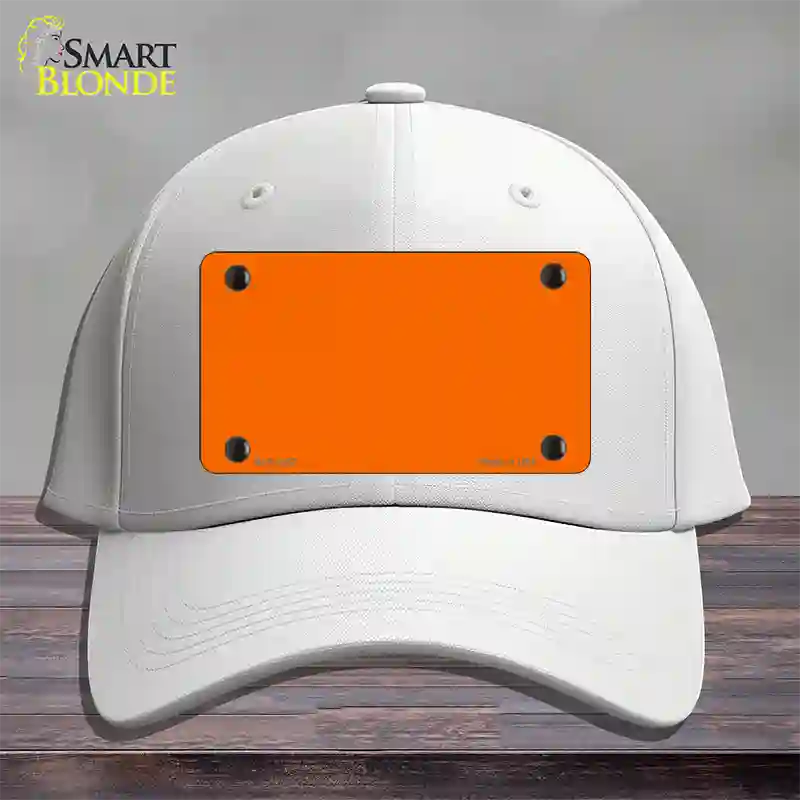 Orange Solid Novelty License Plate Hat Cotton / White